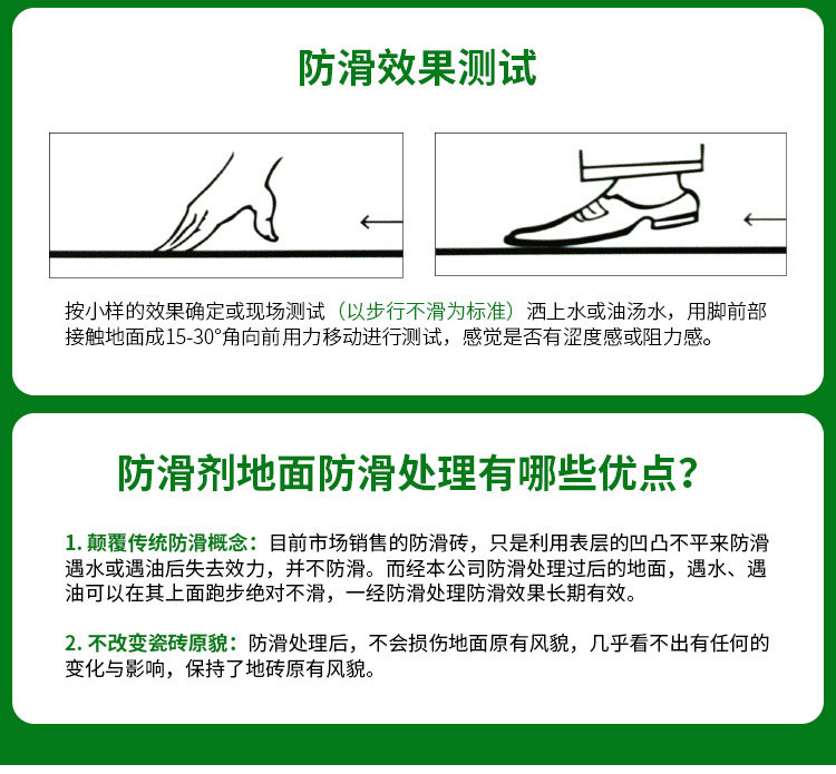 祥明源防滑劑效果測試